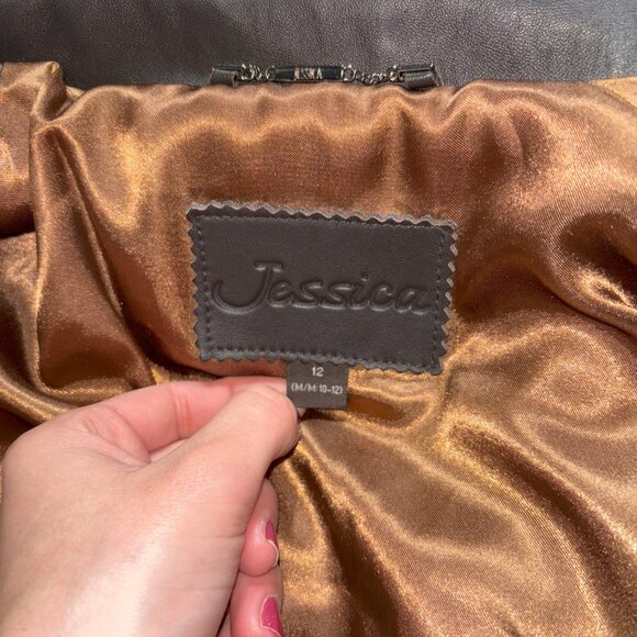 Chocolate Brown Leather Jacket - Picture 2 of 6